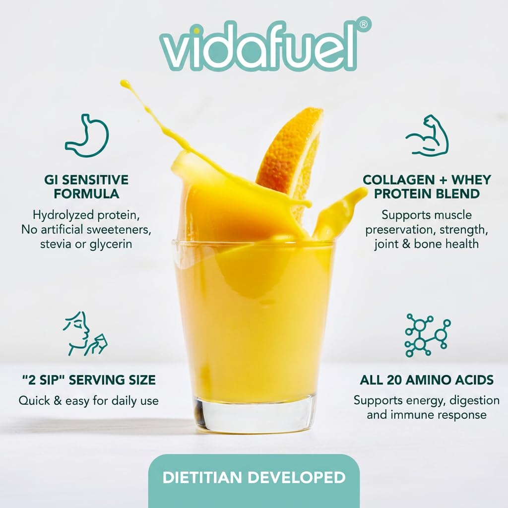 VIDAFUEL Wellness Protein Shot, Citrus Burst, 20g Protein, 12 Pk