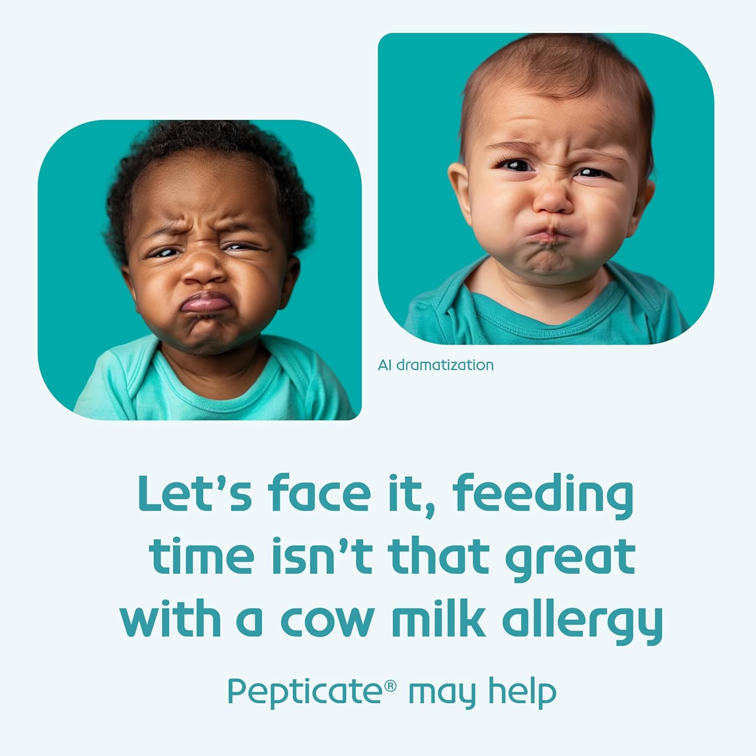 Pepticate Hypoallergenic Infant Formula for Relief of Cow Milk Allergy Symptoms, Nutritionally Complete Baby Milk with DHA, ARA & Prebiotics, Baby Formula Suitable from 0-12 months, 13.2oz