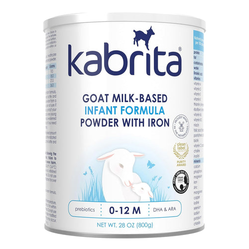 Kabrita Goat Milk-Based Infant Formula Powder, Designed for Gentle Digestion, Gentle Alternative to Cow’s Milk, with Iron, DHA, ARA & Prebiotics, for Infants 0–12 Months, Non-GMO, 28 oz