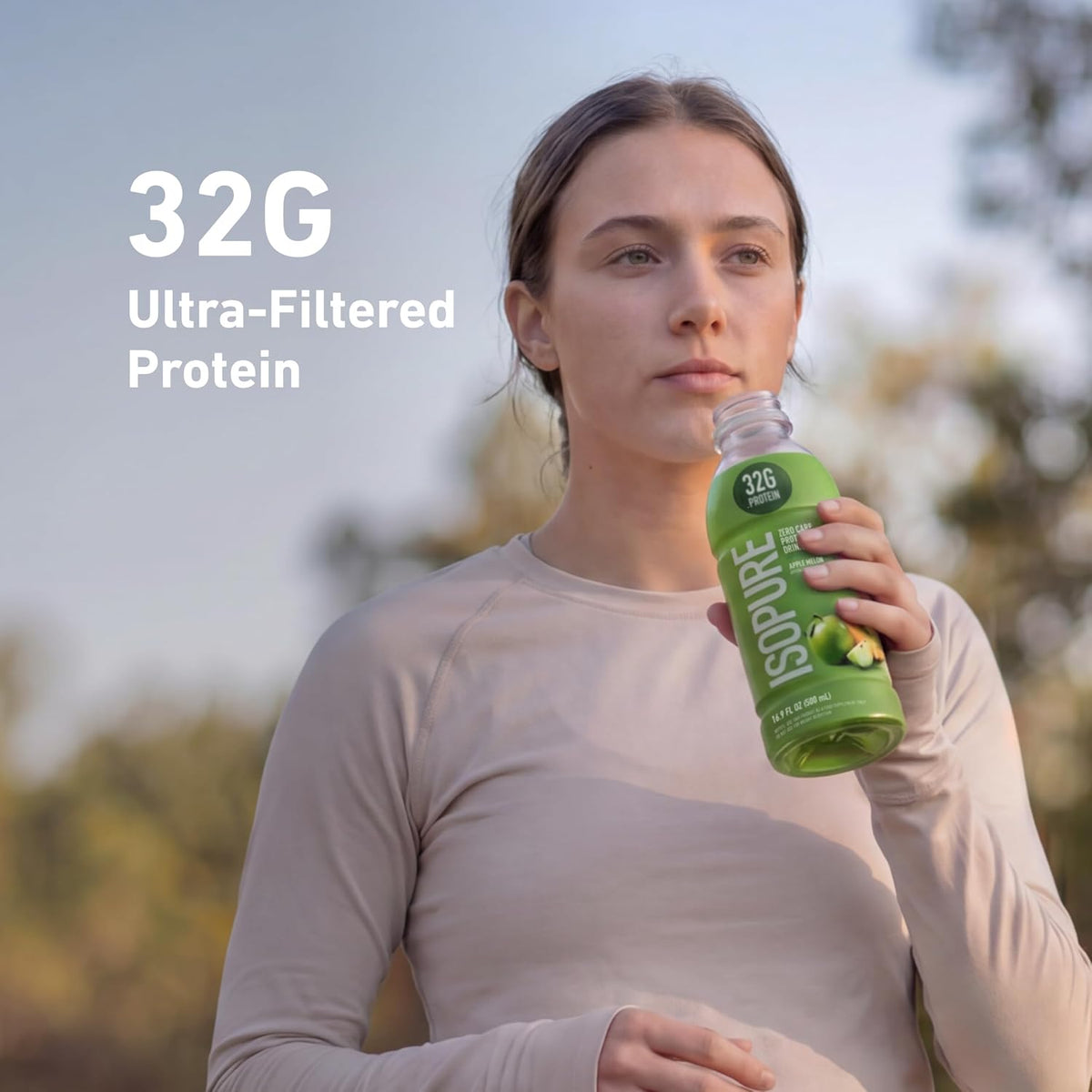 Isopure Zero Carb Clear Protein Drink, Apple Melon 12 Count
