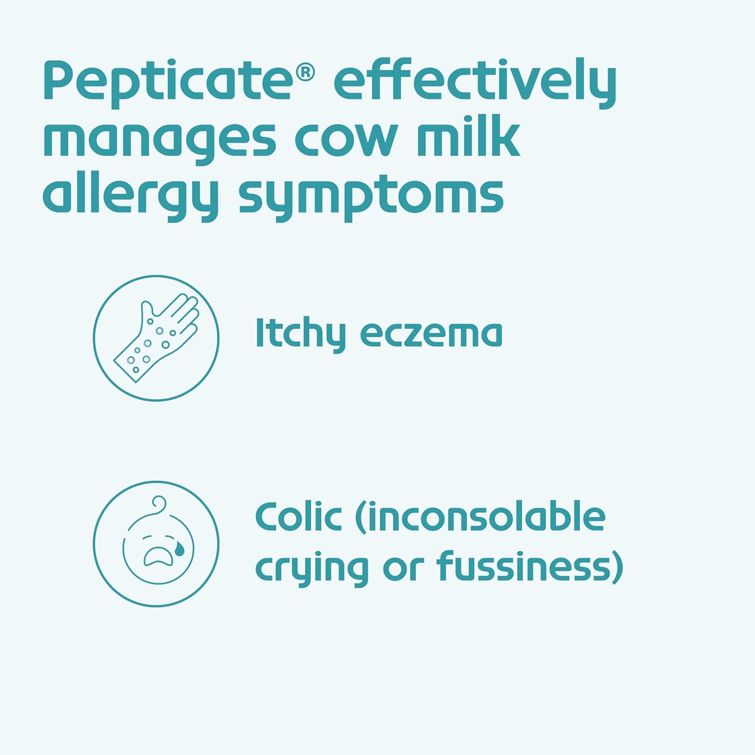Pepticate Hypoallergenic Infant Formula for Relief of Cow Milk Allergy Symptoms, Nutritionally Complete Baby Milk with DHA, ARA & Prebiotics, Baby Formula Suitable from 0-12 months, 13.2oz