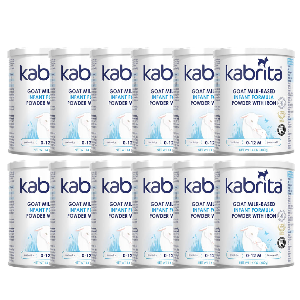 Kabrita Goat Milk-Based Infant Formula Powder, Designed for Gentle Digestion, Gentle Alternative to Cow’s Milk, with Iron, DHA, ARA & Prebiotics, for Infants 0–12 Months, Non-GMO, 28 oz