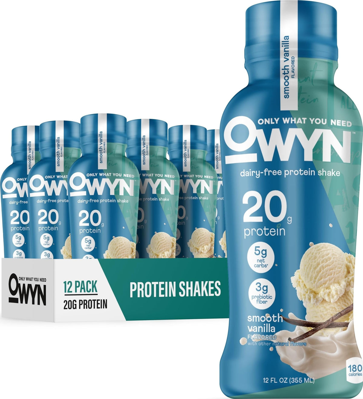 OWYN Only What You Need Cold Brew Coffee Flavored 20g Protein Shake, 12 Ct